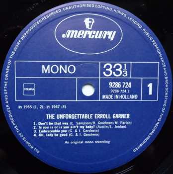 2LP Erroll Garner: The Unforgettable Erroll Garner