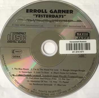 CD Erroll Garner: Yesterdays - Early Recordings 1944-49 231800