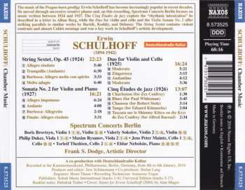 CD Erwin Schulhoff: Chamber Music 474923