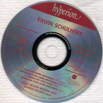 CD Erwin Schulhoff: Violin Sonatas 315988