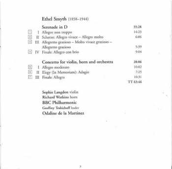 CD Ethel Smyth: Concerto For Violin, Horn & Orchestra • Serenade 317232