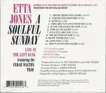 CD Etta Jones: A Soulful Sunday: Live At The Left Bank Featuring The Cedar Walton Trio 96584