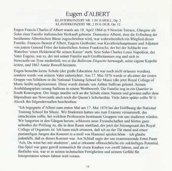 CD Eugen D'Albert: Piano Concerto No 1 In B Minor (First Recording) / Piano Concerto No 2 In E Major 346461