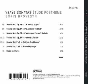 CD Eugene Ysaye: Sonatas; Étude Posthume 321697