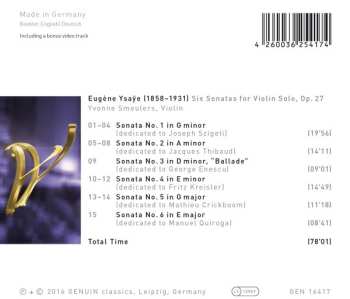 CD Eugene Ysaye: Ysaÿe & Yvonne 474566