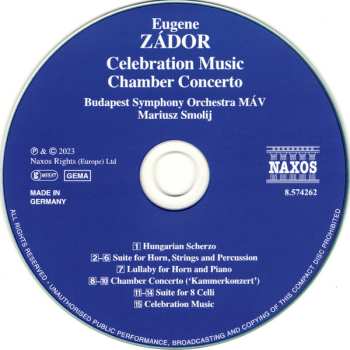 CD Eugene Zador: Celebration Music • Chamber Concerto 485024