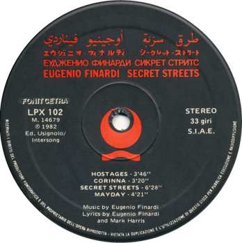 LP Eugenio Finardi: Secret Streets