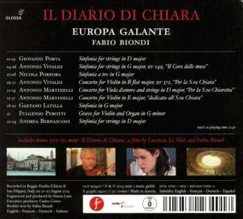 CD Europa Galante: Il Diario Di Chiara (Music From La Pietà In Venice In The 18th Century) 279608