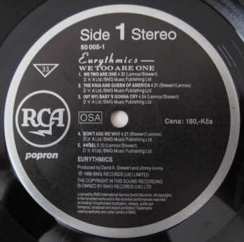 LP Eurythmics: We Too Are One