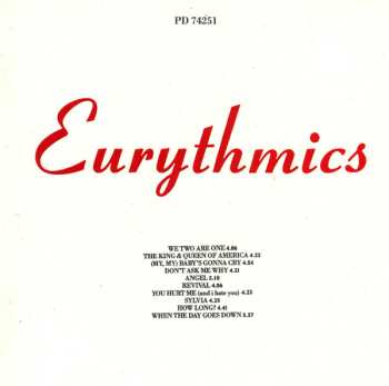 CD Eurythmics: We Too Are One