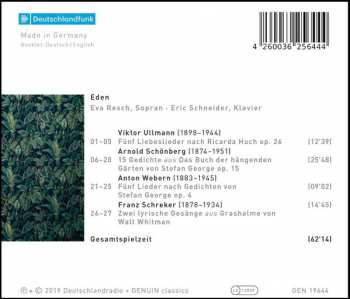 CD Eva Resch: Eden: Lieder von Ullmann, Schönberg, Webern und Schreker 335580