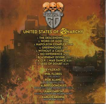 CD Evildead: United States Of Anarchy DIGI 38104