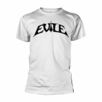 Merch Evile: Tričko Logo Evile (white Ts/black Print) XXXL