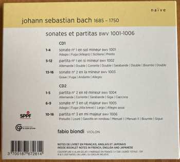 2CD Fabio Biondi: Bach: Sonatas & Partitas DIGI 445654