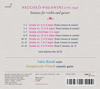 CD Fabio Biondi: Sonatas For Violin And Guitar 316528