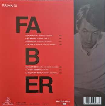 LP Fabrizio De André: Prima Di Faber LTD | DLX | CLR 535008
