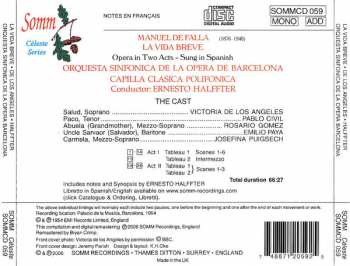 CD Manuel de Falla: La Vida Breve 439726
