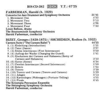 CD Harold Farberman: Concerto For Jazz Drummer & Symphony Orchestra/Carmen Suite (The Carmen Ballet) 447682