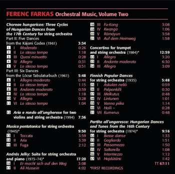 CD Farkas Ferenc: Orchestral Music Volume Two: Music For String Orchestra 439907