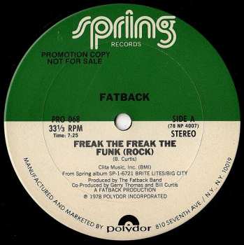 Album The Fatback Band: Freak The Freak The Funk (Rock) / (Do The) Boogie Woogie