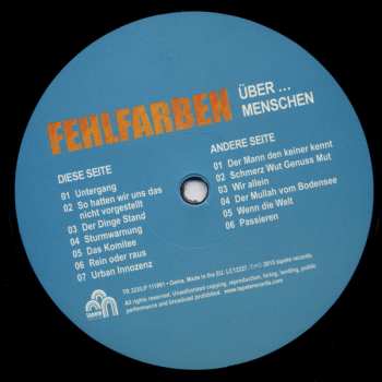LP/CD Fehlfarben: Über ... Menschen 76302