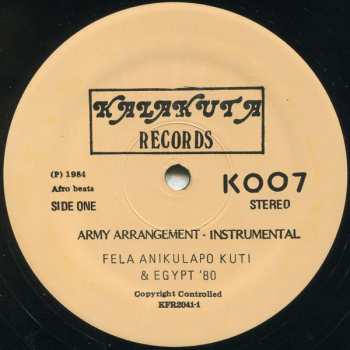 LP Fela Kuti: Army Arrangement 67005