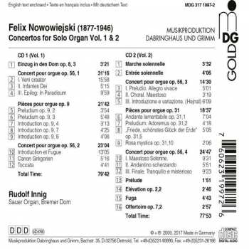 2CD Feliks Nowowiejski: Complete Concertos For Solo Organ, Op. 56 (Pièces Pour Orgue Op. 2, 7, 8, 9 & 31) 359566