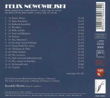CD Feliks Nowowiejski: Pieśni Morskie II Na Chór Mieszany A Capella Op. 42 /Nr 18-34/ = Sea Songs II For Mixed Choir A Capella Op. 42 /Nos 18-34/ 319853