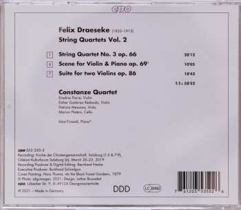 CD Felix Draeseke: String Quartets Vol. 2 (Quartet Op. 66, Scene Op. 69 ∙ Suite Op. 86)