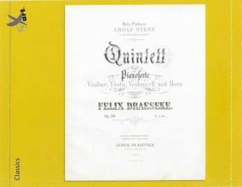 CD Felix Draeseke: Quintet For String Trio, Horn And Piano / Romance & Adagio For Horn And Piano / Sonata For Clarinet And Piano 450741