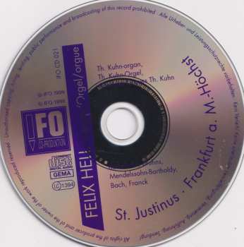 CD Felix Hell: Orgelmusik Aus St. Justinus 458887