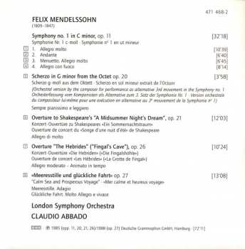 4CD/Box Set Felix Mendelssohn-Bartholdy: 5 Symphonies, 7 Overtures 411136