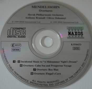 CD Felix Mendelssohn-Bartholdy: A Midsummer Night's Dream (Overtures: Ruy Blas • Hebrides • Calm Sea And Prosperous Voyage) 354902