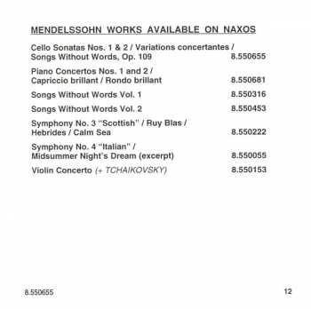 CD Felix Mendelssohn-Bartholdy: Cello Sonatas Nos. 1 And 2 • Variations Concertantes 118428