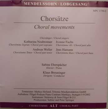 CD Felix Mendelssohn-Bartholdy: Chorsingen - Leicht Gemacht = Choral Singing (The Easy Way To Learn)