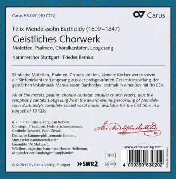 10CD/Box Set Felix Mendelssohn-Bartholdy: Geistliches Chorwerk 146429