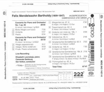 SACD Felix Mendelssohn-Bartholdy: Mendelssohn Piano Concertos Nos. 1 & 2 = Klavierkonzerte Nr. 1 u. 2 300059
