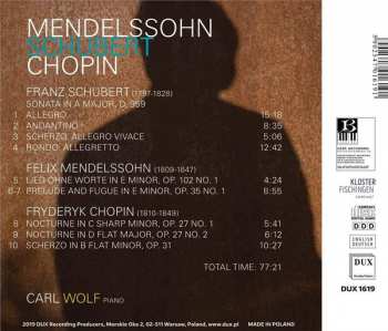 CD Felix Mendelssohn-Bartholdy: Mendelssohn Schubert Chopin 332539