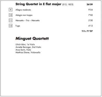 CD Felix Mendelssohn-Bartholdy: String Quartets, Op. 12 & Op. 81; String Quartet (1823)