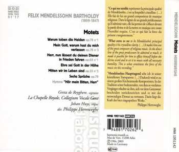CD Felix Mendelssohn-Bartholdy: Motets & Psaumes 244207