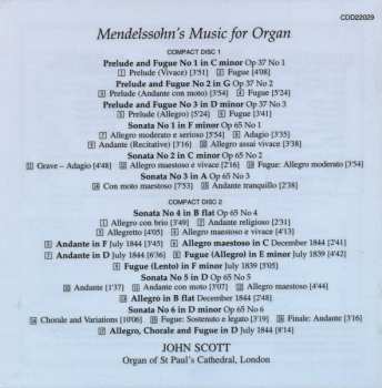 2CD Felix Mendelssohn-Bartholdy: Music For Organ 345530
