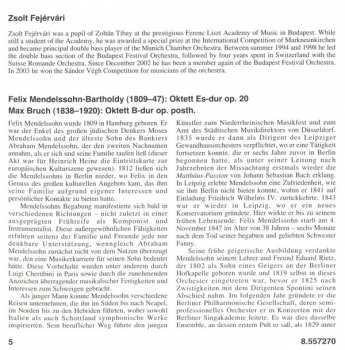 CD Max Bruch: Octet In E-Flat Major, Op. 20 ·  String Octet In B-Flat Major