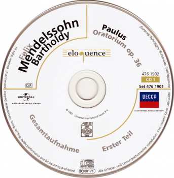 2CD Felix Mendelssohn-Bartholdy: Paulus - Oratorium Op. 36 354884