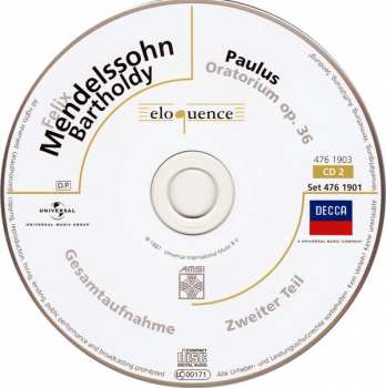 2CD Felix Mendelssohn-Bartholdy: Paulus - Oratorium Op. 36 354884