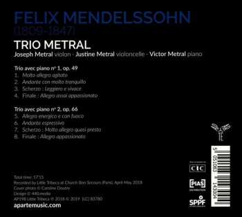 CD Felix Mendelssohn-Bartholdy: Piano Trios 254166