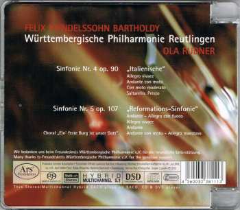 SACD Felix Mendelssohn-Bartholdy: Sinfonie Nr. 4 "Italienische" / Sinfonie Nr. 5 "Reformations-Sinfonie" 432110