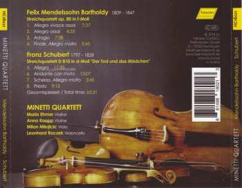 CD Felix Mendelssohn-Bartholdy: String Quartet In F Minor Op. 80 / String Quartet In D Minor D. 810 ("Death And The Maiden") 353115