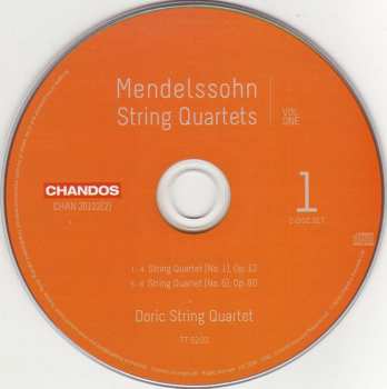 CD Felix Mendelssohn-Bartholdy: String Quartets | Vol. One (In E Flat Major, Op. 12 / In E Flat Major, Op. 44 No. 3 / In F Minor, Op. 80)
