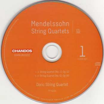 CD Felix Mendelssohn-Bartholdy: String Quartets | Vol. One (In E Flat Major, Op. 12 / In E Flat Major, Op. 44 No. 3 / In F Minor, Op. 80) 298435