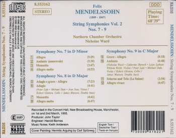 CD Felix Mendelssohn-Bartholdy: String Symphonies Vol. 2 Nos. 7 - 9 320662